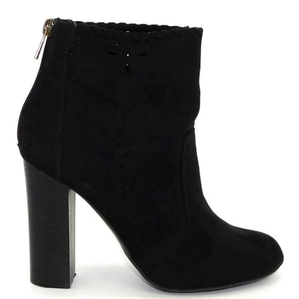 Bamboo "Scenery" Black Suede Ankle Boot View 3